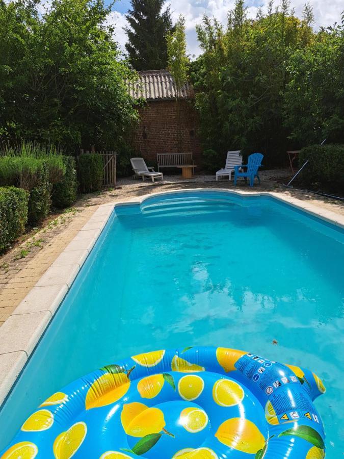 Maison De Vacances A La Campagne Avec Piscine "Maison Simon" Aubencheul-aux-Bois Bagian luar foto